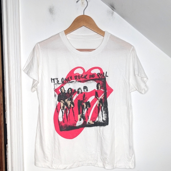 Daydreamer Tops - DAYDREAMER Rolling Stones It's Only Rock and Roll Graphic Band Tee NEW Size S